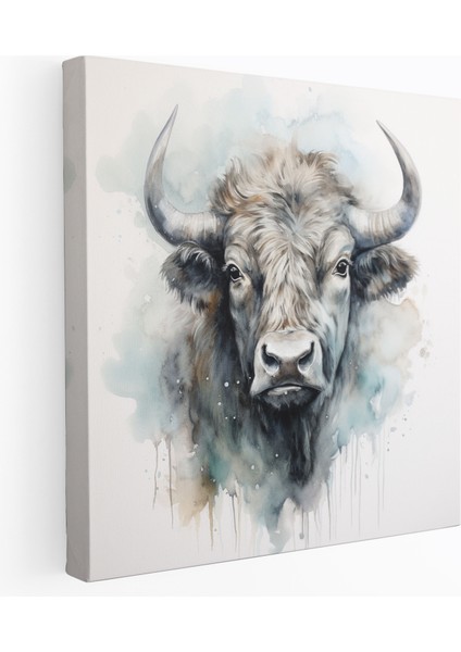 Buffalo Kanvas Tablo - Buffalo, Buffalo, Yumuşak Pastel Tonlar, Sakinleştirici Ambiyans, 30X30