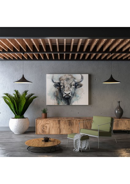 Buffalo Kanvas Tablo - Buffalo, Buffalo, Yumuşak Pastel Tonlar, Sakinleştirici Ambiyans, 30X30 fiyatları