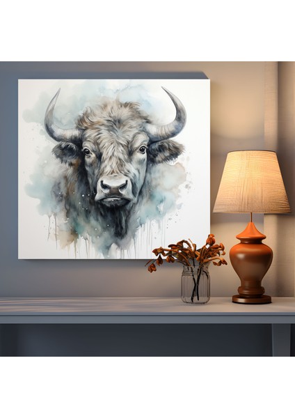 Buffalo Kanvas Tablo - Buffalo, Buffalo, Yumuşak Pastel Tonlar, Sakinleştirici Ambiyans, 30X30 modelleri