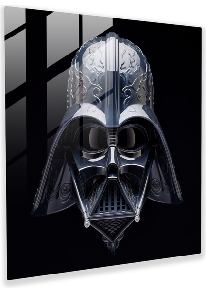 Sanatsal Cam Baskı - Ilgi Çekici Darth Vader Maskesi - Darth Vader, Modern Sanat, Cam Sanatı, Yıldız Savaşları, 30X30