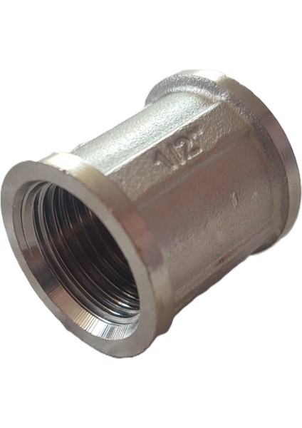 1/2" DN15 Krom Dişli Manşon - Chrome Plated Brass Female Pipe Fitting