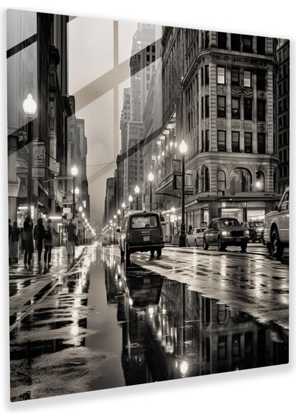 Klasik Kentsel Simgesel Yapı Cam Baskı - Klasik, Modern Sanat, Siyah Beyaz Fotoğraf, Klasik, 30X30