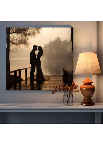 Kiss Wall Art - Öpücük, Huzurlu, Kanvas Tablo, Duvar Dekorasyonu, 30X30 fiyatları