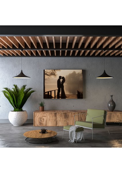 Kiss Wall Art - Öpücük, Huzurlu, Kanvas Tablo, Duvar Dekorasyonu, 30X30 modelleri