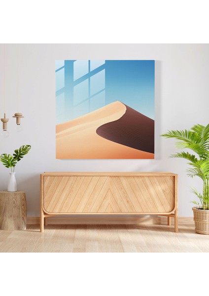 Desert Serenity Cam Baskı - Çöl, Çöl, Görkemli Kumul, Cam Duvar Tablosu, 30X30 fiyatları