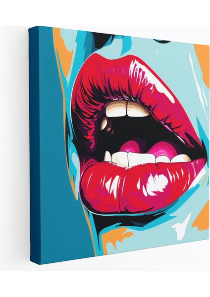 Pop Art Öpücük Kanvas Tablo - Öpücük, Duvar Sanatı, Tutkulu, Kanvas Tablo, 30X30
