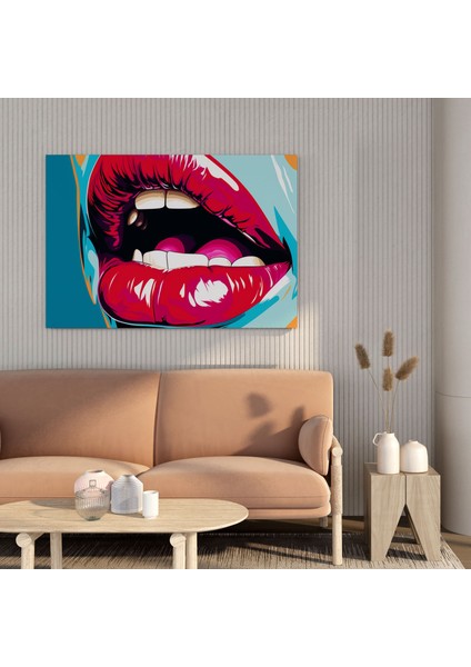 Pop Art Öpücük Kanvas Tablo - Öpücük, Duvar Sanatı, Tutkulu, Kanvas Tablo, 30X30