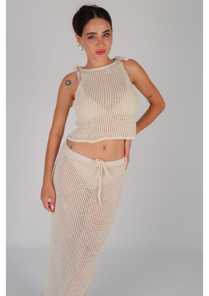 Kadın Vizon Askılı Bluz Pantolon Takım modelleri