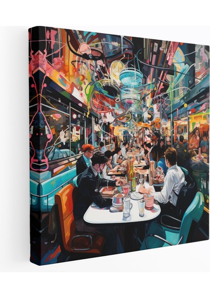 Gece Şahinleri Kanvas Tablo - Gece Şahinleri, Gece Şahinleri, Modern, Soyut Resim, 30X30