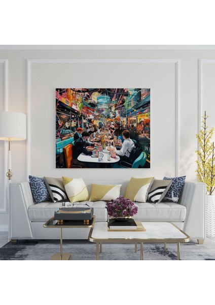 Gece Şahinleri Kanvas Tablo - Gece Şahinleri, Gece Şahinleri, Modern, Soyut Resim, 30X30 modelleri