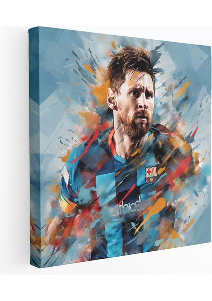 Lionel Messi Duvar Dekorasyonu - Kolaj Kanvas Tablo - Lionel Messi, Kolaj Tablosu, Kanvas Tablo, 30X30