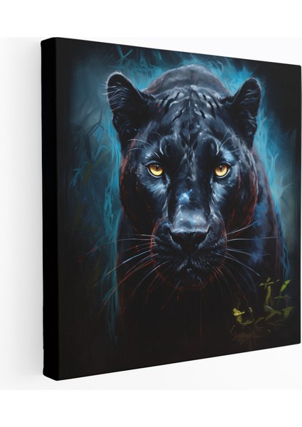 Gizemli Kara Panter Kanvas Tablo - Kara Panter, Kanvas Tablo, Gizemli, Kanvas Tablo, 30X30