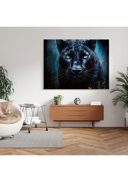 Gizemli Kara Panter Kanvas Tablo - Kara Panter, Kanvas Tablo, Gizemli, Kanvas Tablo, 30X30 modelleri