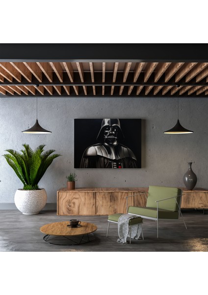 Darth Vader Kanvas Tablo - Darth Vader, Gerçekçi Temsil, Karanlık Taraf, Fotogerçekçi Tablo, 30X30 fiyatları