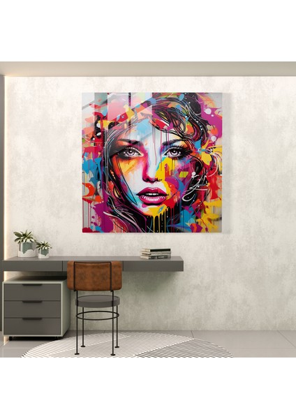 Funky Sokak Sanatı Cam Baskı - Funky, Sokak Sanatı Graffiti, Renk Riot, Ev Dekorasyonu, 30X30 modelleri