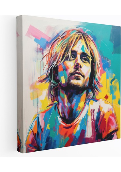Kurt Cobain Kanvas Tablo - Soyut Tablo - Kurt Cobain, Duvar Sanatı, Soyut Resim, Kanvas Tablo, 30X30