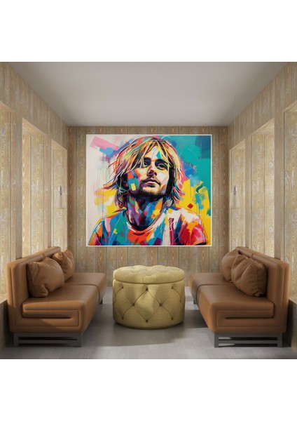 Kurt Cobain Kanvas Tablo - Soyut Tablo - Kurt Cobain, Duvar Sanatı, Soyut Resim, Kanvas Tablo, 30X30