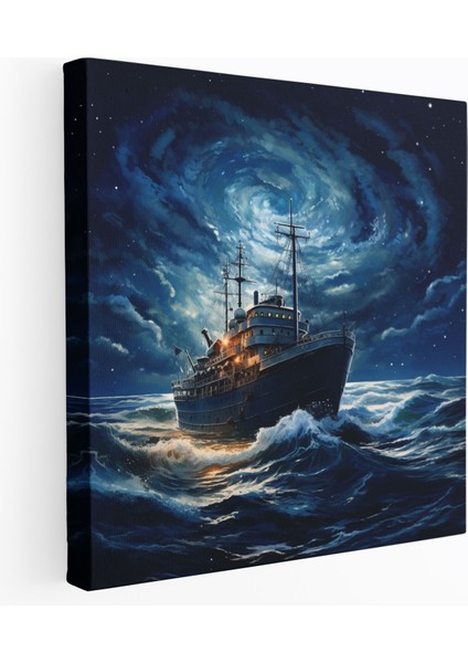 Donanma Gemisi Kanvas Tablo - Donanma, Okyanus, Gemi, 30X30 Kanvas Tablo, Tablo