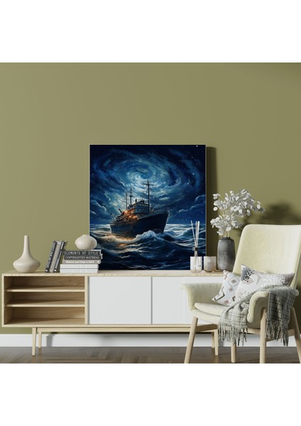 Donanma Gemisi Kanvas Tablo - Donanma, Okyanus, Gemi, 30X30 Kanvas Tablo, Tablo modelleri