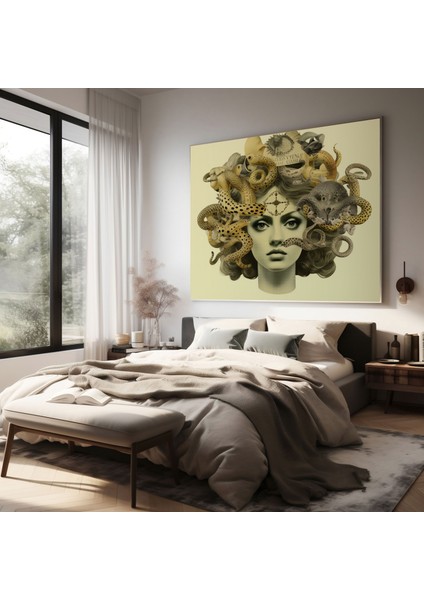 Medusa Kanvas Tablo - Medusa, Duvar Tablosu, Kolaj, Medusa, 30X30 fiyatları