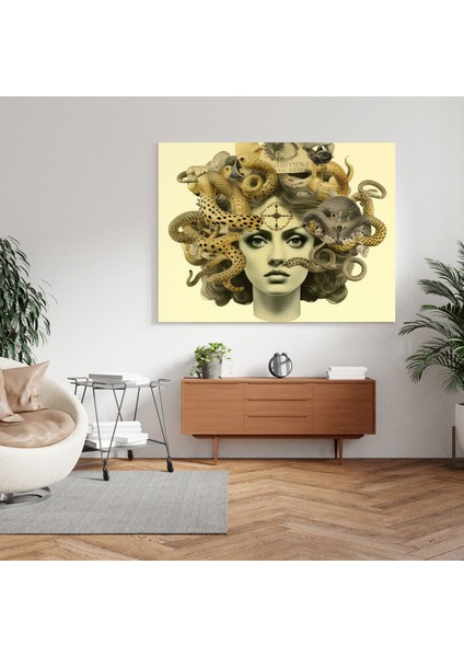 Medusa Kanvas Tablo - Medusa, Duvar Tablosu, Kolaj, Medusa, 30X30 modelleri