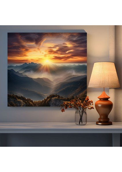 Doğan Duvar Sanatı - Doğan, Dağlar, Yeni Başlangıçlar, Kanvas Tablo, 30X30 fiyatları