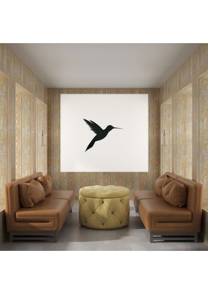 Minimalist Sinek Kuşu Duvar Dekorasyonu - Sinek Kuşu, Minimalist Illüstrasyon, Kanvas Tablo, Duvar Sanatı, 30X30