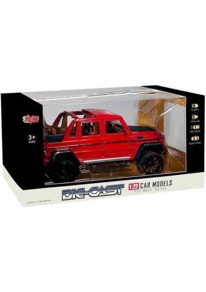 HCL-902 Çek Bırak 1:22 Sesli ve Işıklı Metal Jeep -Vardem