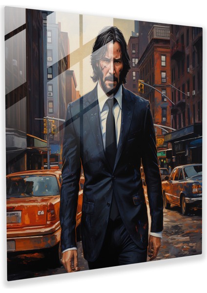 John Wick Cam Baskı - John Wick, Duvar Süslemesi, Cam Baskı, Yağlıboya Tablo, 30X30