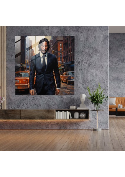 John Wick Cam Baskı - John Wick, Duvar Süslemesi, Cam Baskı, Yağlıboya Tablo, 30X30