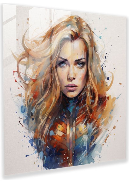 Marvel Suluboya Düşler Cam Baskı - Marvel, Büyülü, Duvar Süslemesi, Cam Baskı, 30X30