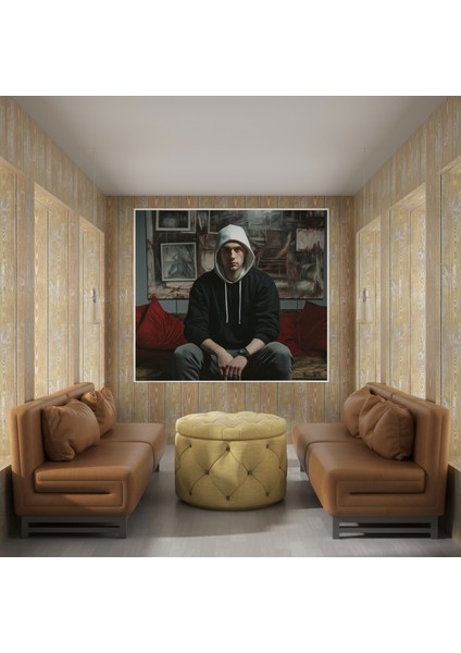 Eminem Kanvas Tablo - Gerçekçilik Portresi - Eminem, Kanvas Tablo, Eminem, Kanvas Tablo, 30X30
