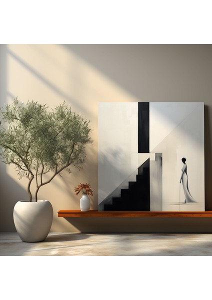 Havalı Kanvas Tablo - Minimalist Elegance Duvar Sanatı - Havalı, Havalı, Duvar Dekorasyonu, Ev Dekorasyonu, 30X30 modelleri