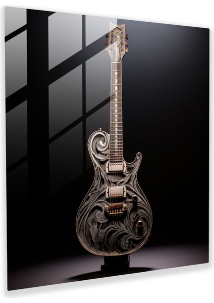 Metallica Gitar Heykel Cam Baskı - Metallica, Metallica, Metallica Şarkı Sözleri, Büyüleyici, 30X30
