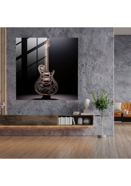 Metallica Gitar Heykel Cam Baskı - Metallica, Metallica, Metallica Şarkı Sözleri, Büyüleyici, 30X30 fiyatları