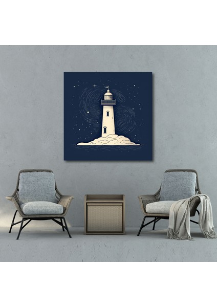 Donanma Deniz Feneri Duvar Tablosu - Donanma, Duvar Sanatı, Donanma, Çizgi Çizimi, 30X30 fiyatları