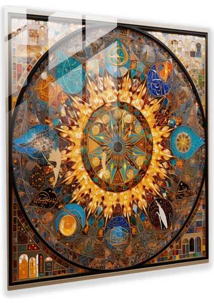 Dini Tasvir Cam Baskı - Göz Kamaştırıcı Mozaik - Dini Tasvir, Cam Sanatı, Cam Mozaik, Modern Sanat, 30x30