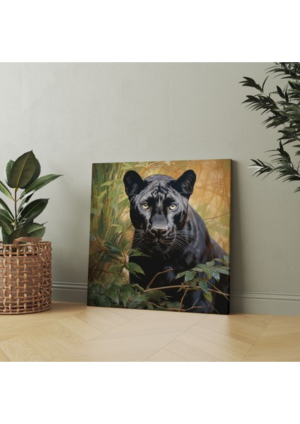 Kara Panter Duvar Dekoru - Kara Panter, Ev Dekorasyonu, Duvar Dekorasyonu, Doğal Yaşam Alanı, 30X30 fiyatları