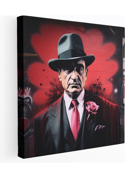 Goodfellas Graffiti Kanvas Tablo - Goodfellas, Kanvas Tablo, Ev Dekorasyonu, Sprey Boya Portre, 30X30