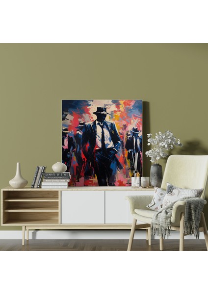 Goodfellas Soyut Dışavurumculuk Kanvas Tablo - Goodfellas, Duvar Sanatı, Hareket Duygusu, Canlı Renkler, 30X30