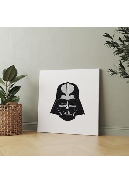 Darth Vader Duvar Sanatı - Darth Vader, Kanvas Tablo, Karanlık Taraf, Siyah Beyaz Siluet, 30X30 fiyatları