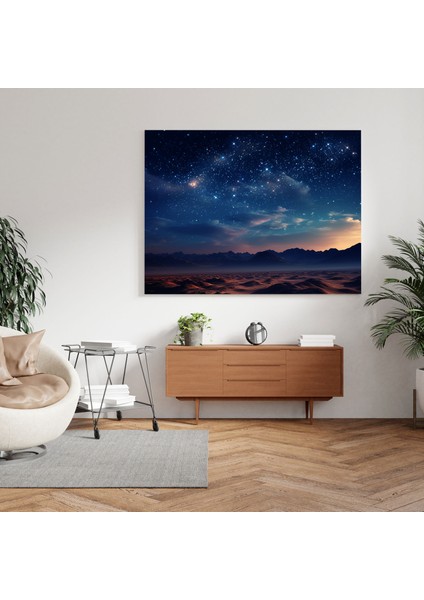 Çöl Tablosu - Yıldızlı Gece Kanvas Tablo - Çöl, Kanvas Tablo, Yıldızlar, 30X30 modelleri