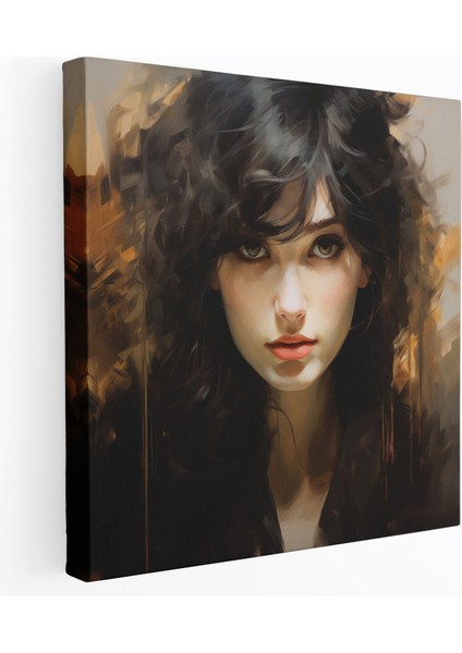 Klasik Kanvas Tablo - Çarpıcı Portre - Klasik, Çarpıcı Yüz, Büyüleyici Gözler, Duvar Dekorasyonu, 30X30