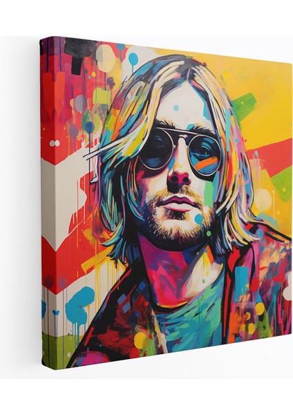 Kurt Cobain Cam Baskı - Kurt Cobain, Kurt Cobain, Duvar Süslemesi, Cam Baskı, 30X30