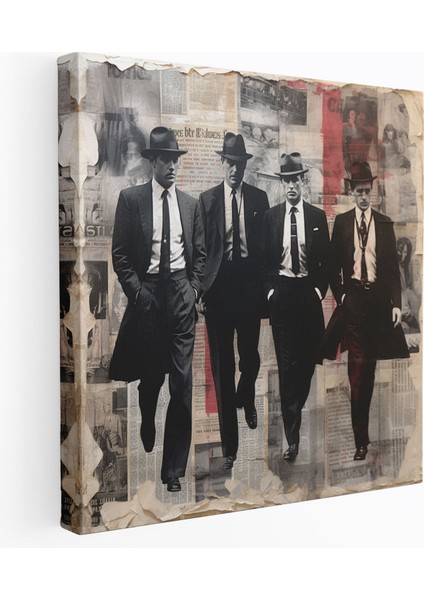 Goodfellas Duvar Sanatı - Goodfellas, Goodfellas, Vintage Fotoğraf, Gazete Küpü, 30X30