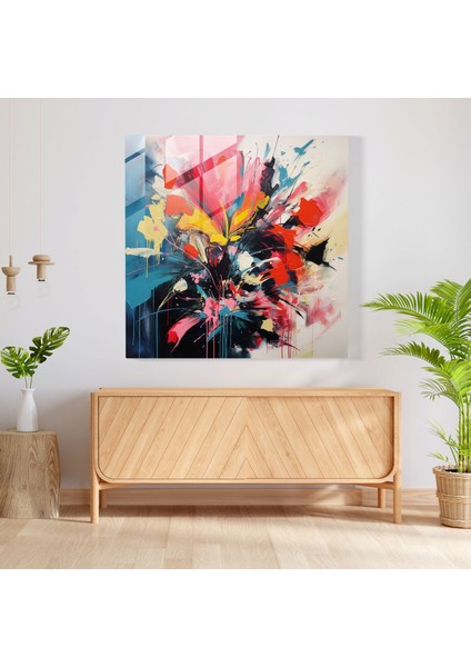 Kuru Çiçek Cam Sanatı - Soyut - Kuru Çiçek, Soyut Resim, Kuru Çiçek, Cam Sanatı, 30X30