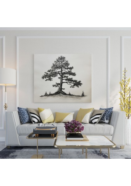Yeşil Çam Duvar Tablosu - Yeşil Çam, Kanvas Tablo, Ev Dekorasyonu, Doğa, 100X100 fiyatları