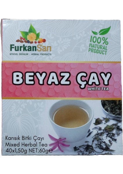 Beyaz Çay 40 Adet Süzen Poşet