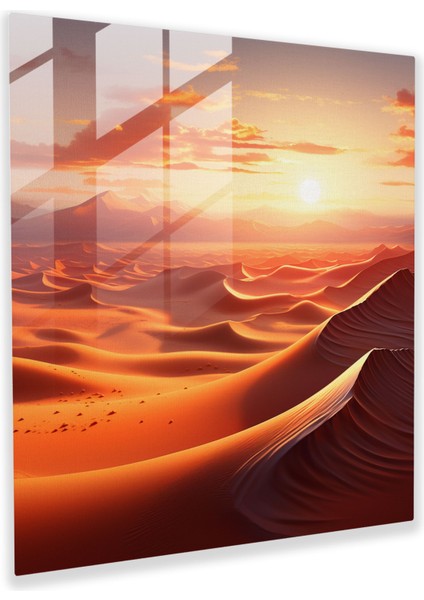 Ethereal Sands Cam Baskı - Çöl, Parıldayan Kum Tepeleri, Ev Dekorasyonu, Duvar Dekorasyonu, 30X30