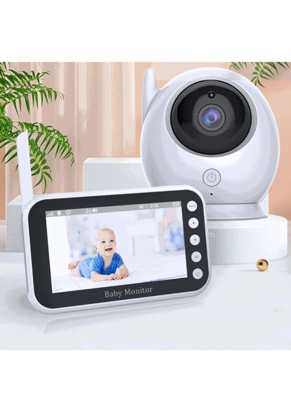Ct-Lcd Ekranlı Gece Görüşlü Bebek Monitörü - Bebek Izleme Kamerası Oda Sıcaklığı Kontrollü Kablosuz
